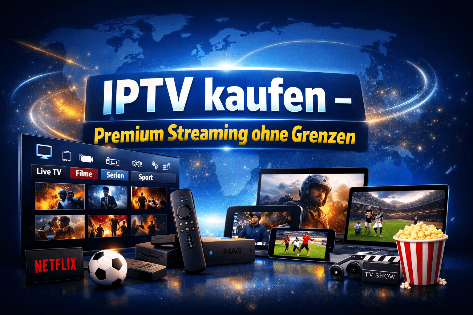 IPTV kaufen auf Smart TV, Fire Stick und mobilen Geräten mit Premium Streaming